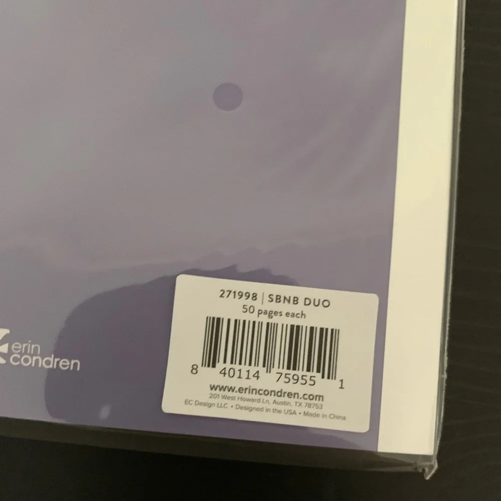 Erin Condren Metallic Spine Notebook Duo